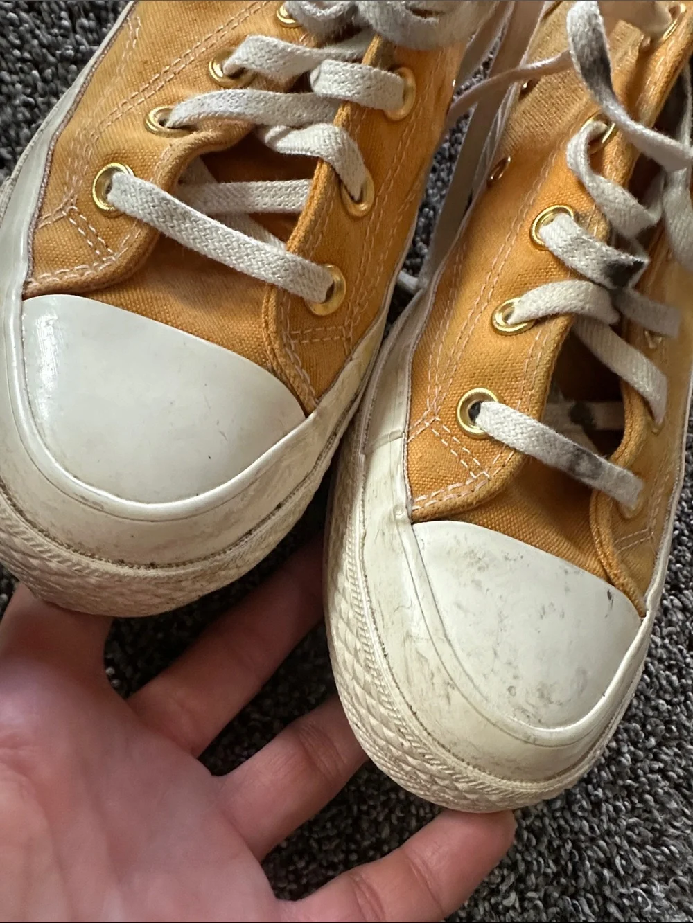 Converse All-Stars Unisex High-Top Canvas Sneakers in Mustard Yellow Daze